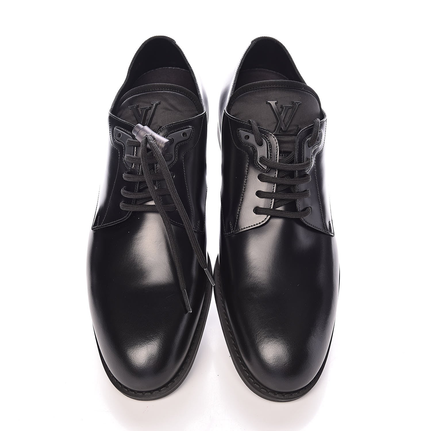 Louis Vuitton Lambskin Mens Derby Shoes 6.5 Black 12 of 12
