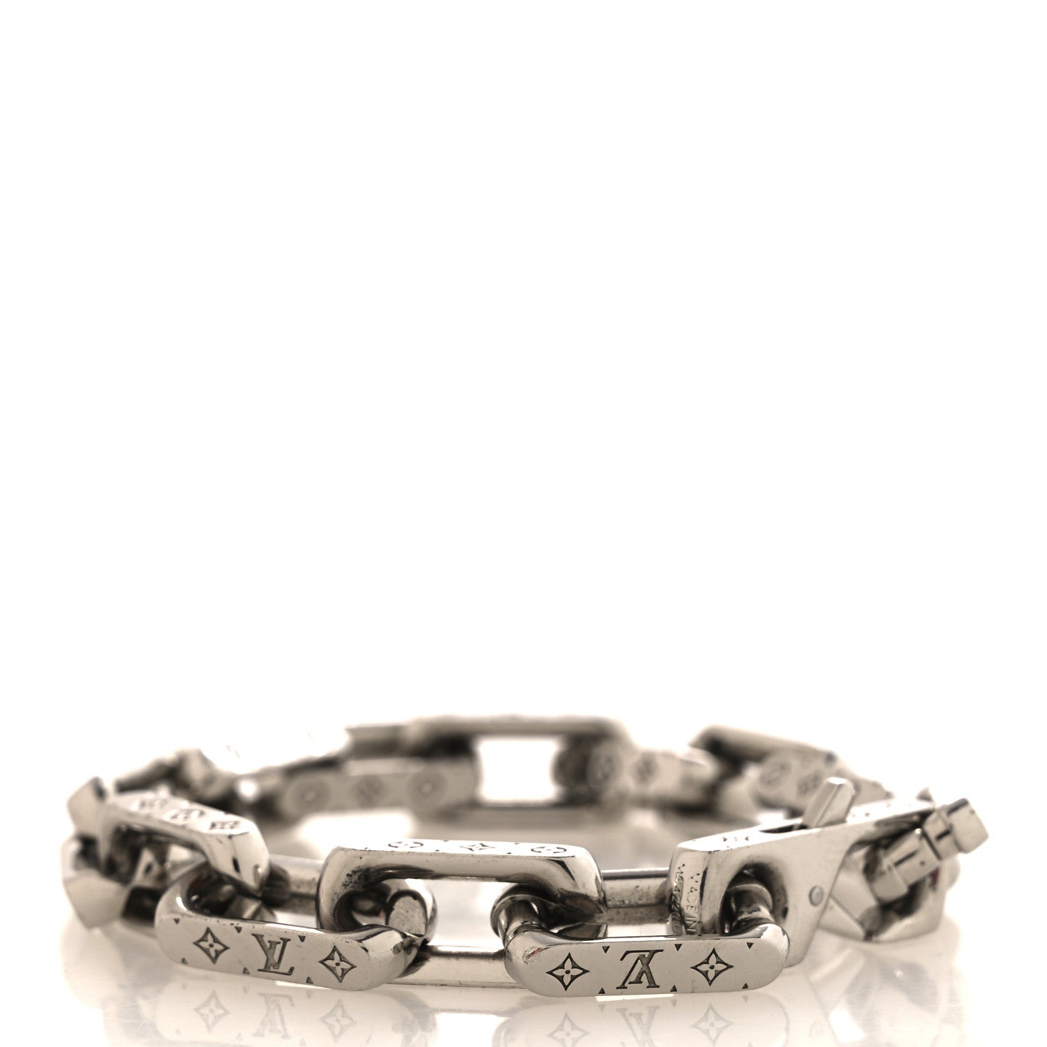Louis Vuitton Monogram Chain Bracelet M Silver 5 of 8