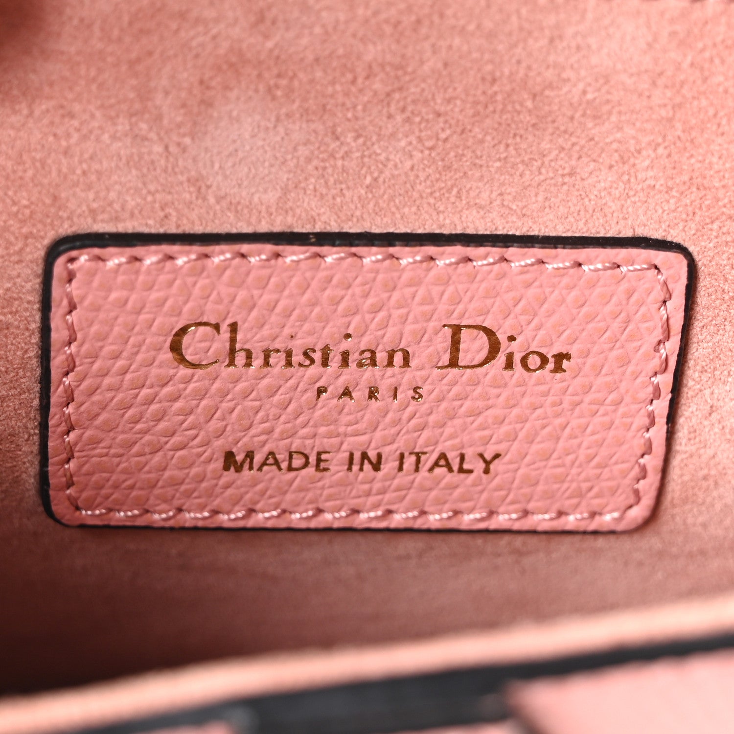 Christian Dior Grained Calfskin Mini Saddle Bag Pink 6 of 10