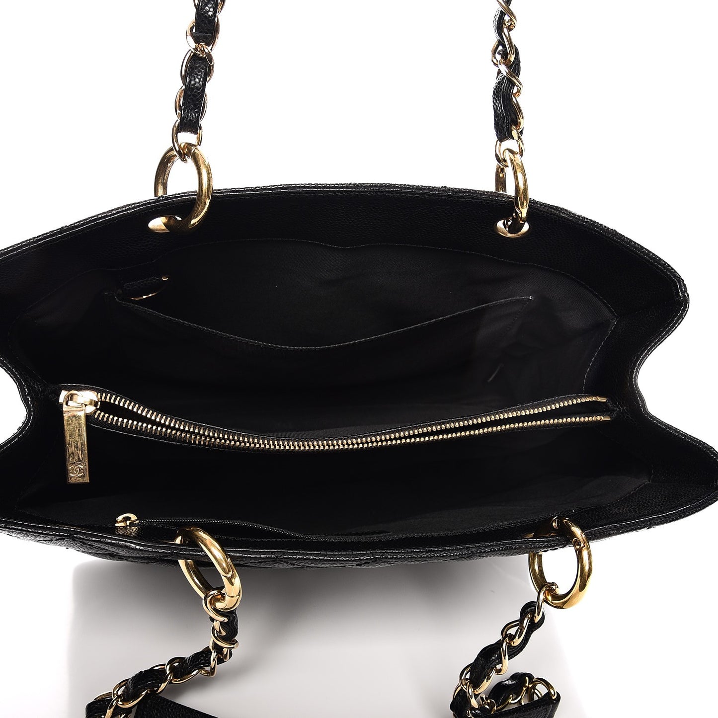Caviar Quilted Grand Shopping Tote GST Black