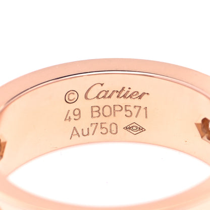 Cartier 18K Pink Gold 3 Diamond 5.5mm LOVE Ring 49 4.75 4 of 5