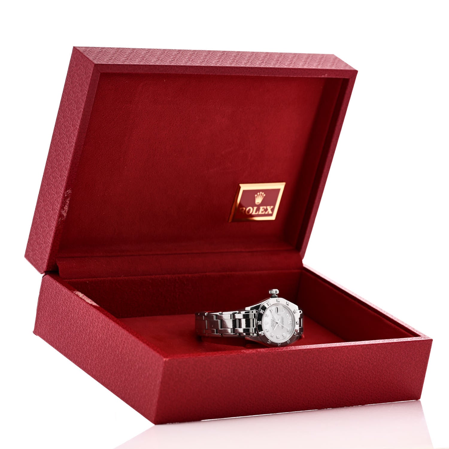Rolex 18K White Gold Diamond Mother of Pearl 29mm Pearlmaster Datejust Watch 80319 5 of 5