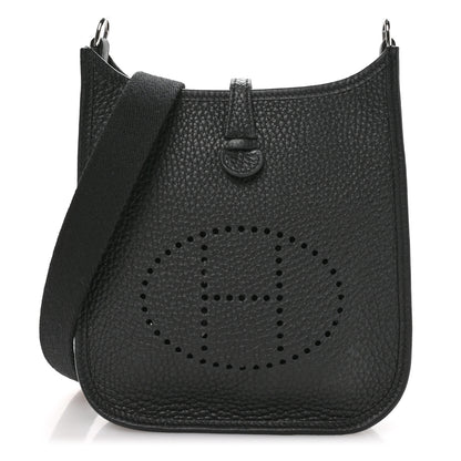 Hermes Taurillon Clemence Amazone Evelyne TPM Black 1 of 11