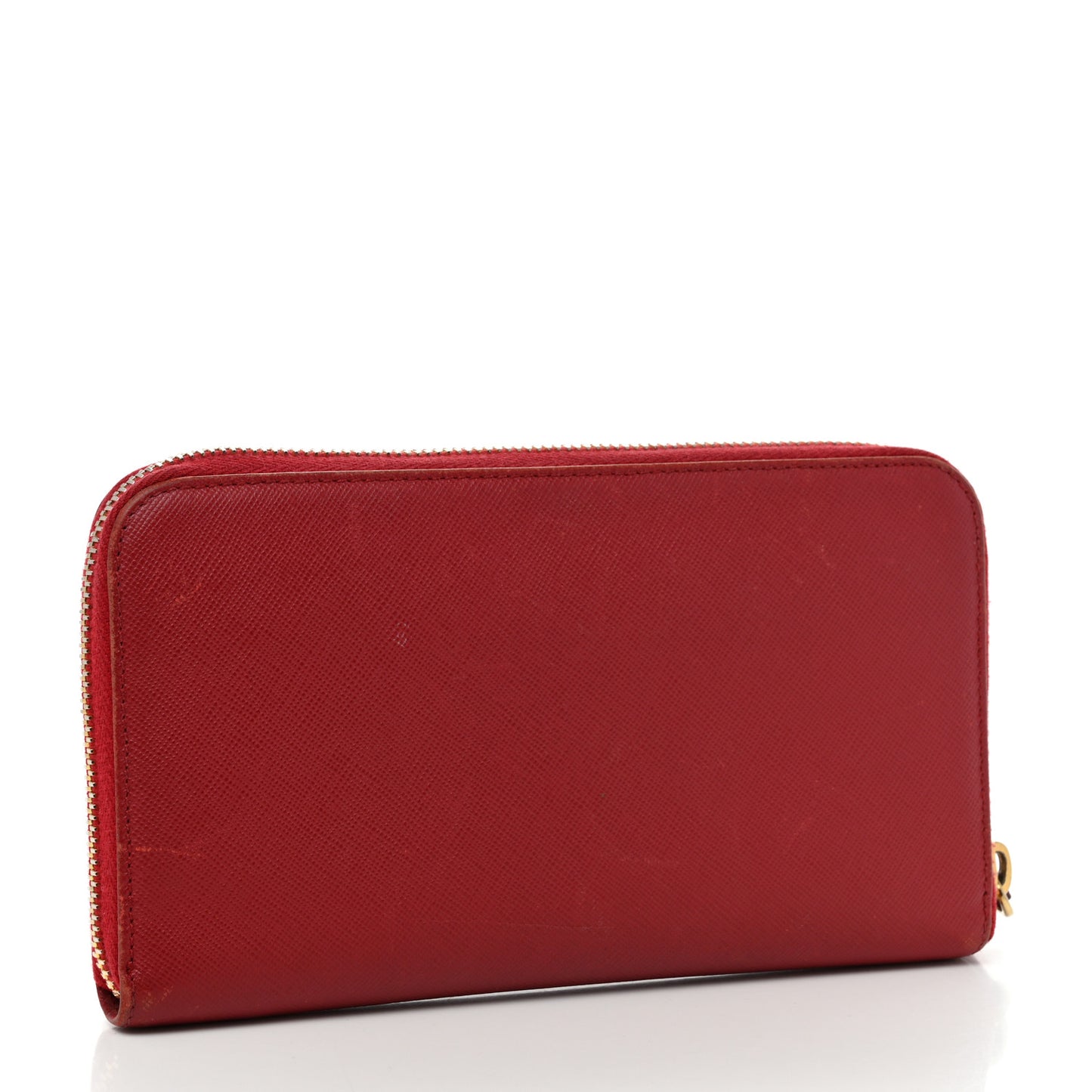Saffiano Metal Zip Around Wallet Peonia