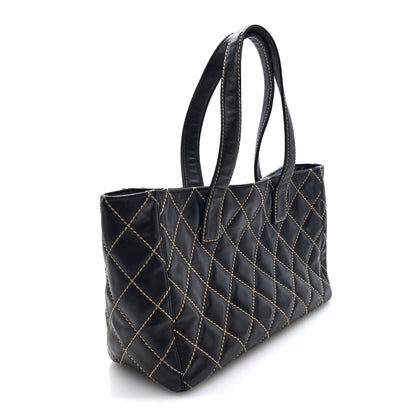 Chanel Calfskin Wild Stitch Large Tote Black 3 of 10