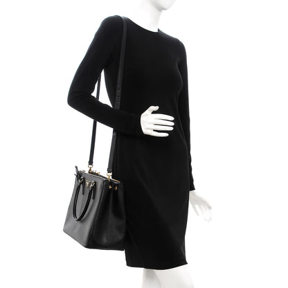 Prada Saffiano Medium Galleria Double Zip Tote Black 2 of 10