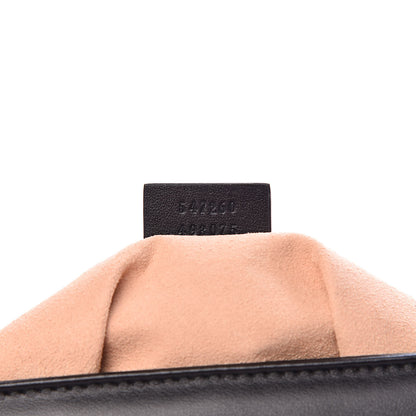 Gucci Calfskin Matelasse Mini GG Marmont Top Handle Shoulder Bag Black 7 of 10