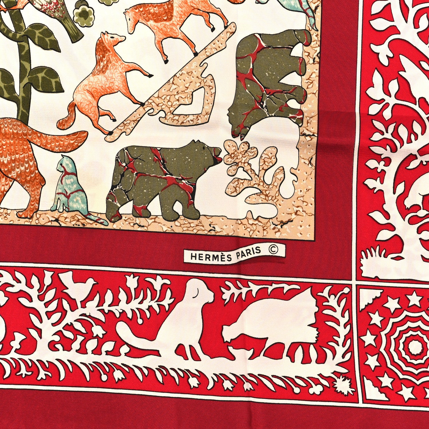 Hermes Silk Early America Scarf 90 2 of 3