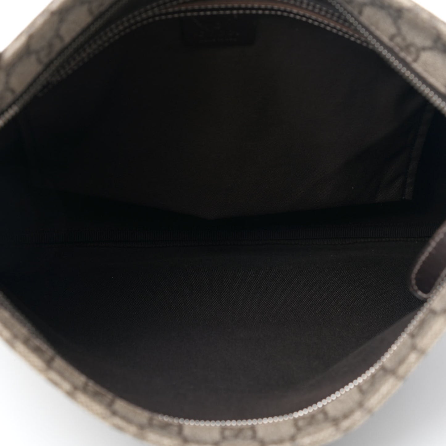 GG Supreme Monogram Medium Flat Messenger Bag Dark Brown