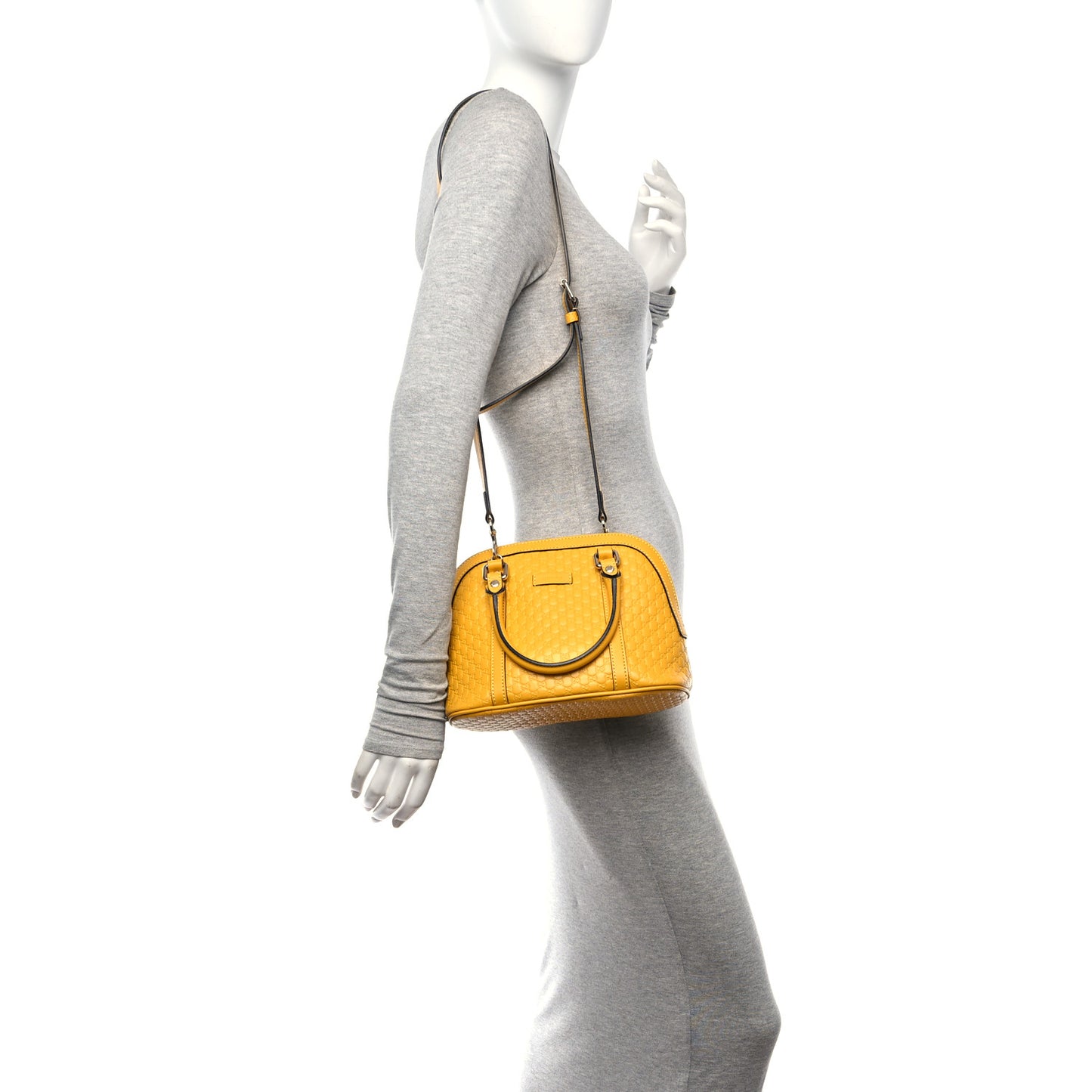 Soft Microguccissima Mini Dome Bag New Buttercup