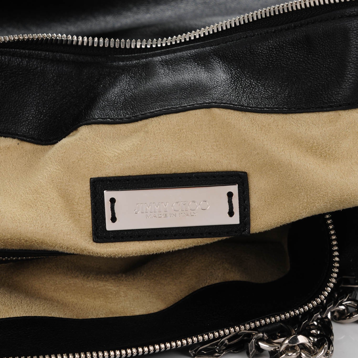 Jimmy Choo Lambskin Large Blake Boho Biker Bag Black 7 of 8