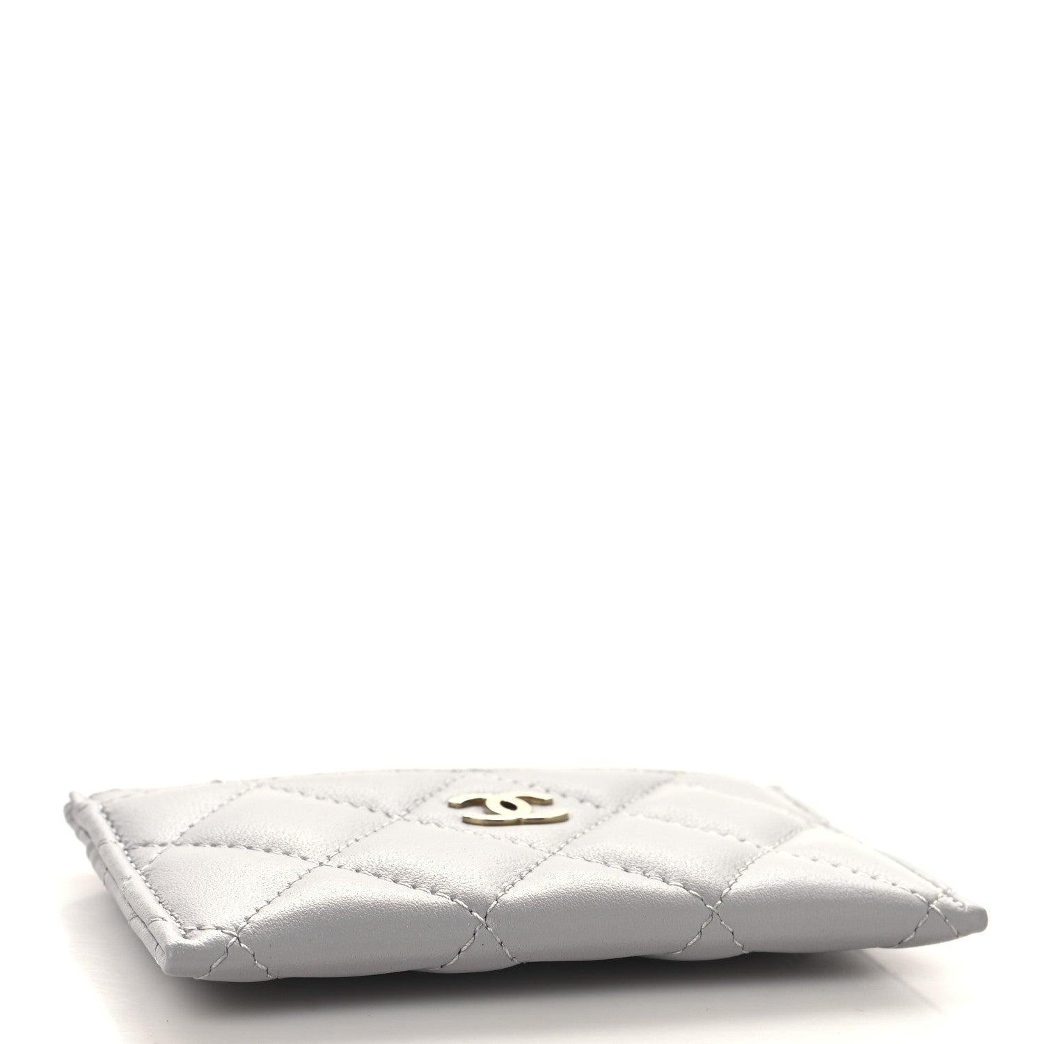 Chanel Lambskin Quilted Card Holder Grey 4 of 8