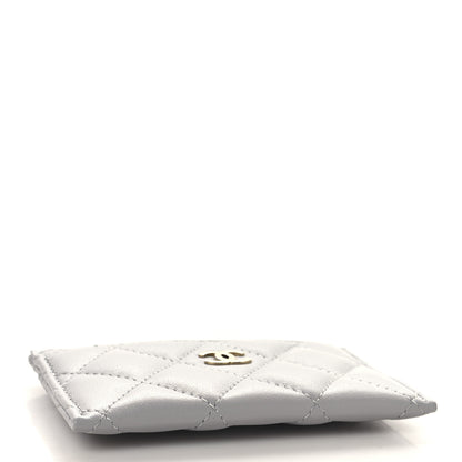 Chanel Lambskin Quilted Card Holder Grey 4 of 8