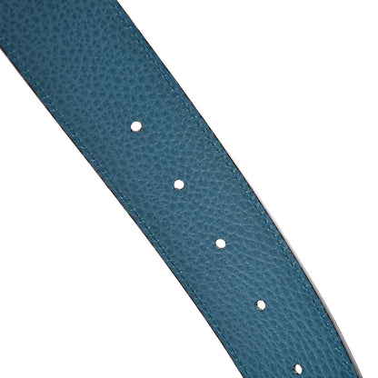 Gucci Dollar Calfskin 1973 Reversible Belt 80 32 Black Deep Cobalt 6 of 7