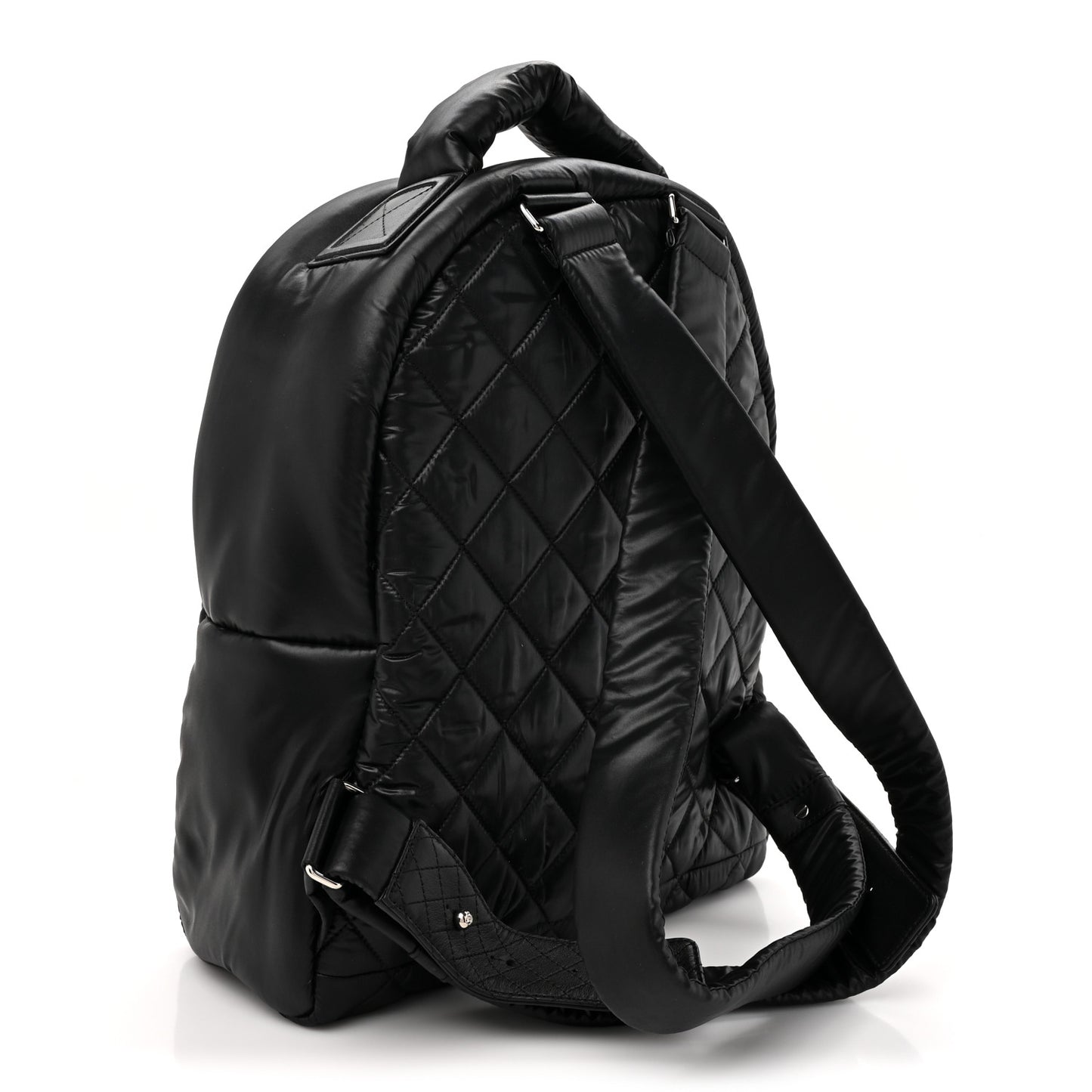 Nylon Quilted Coco Cocoon Backpack Black
