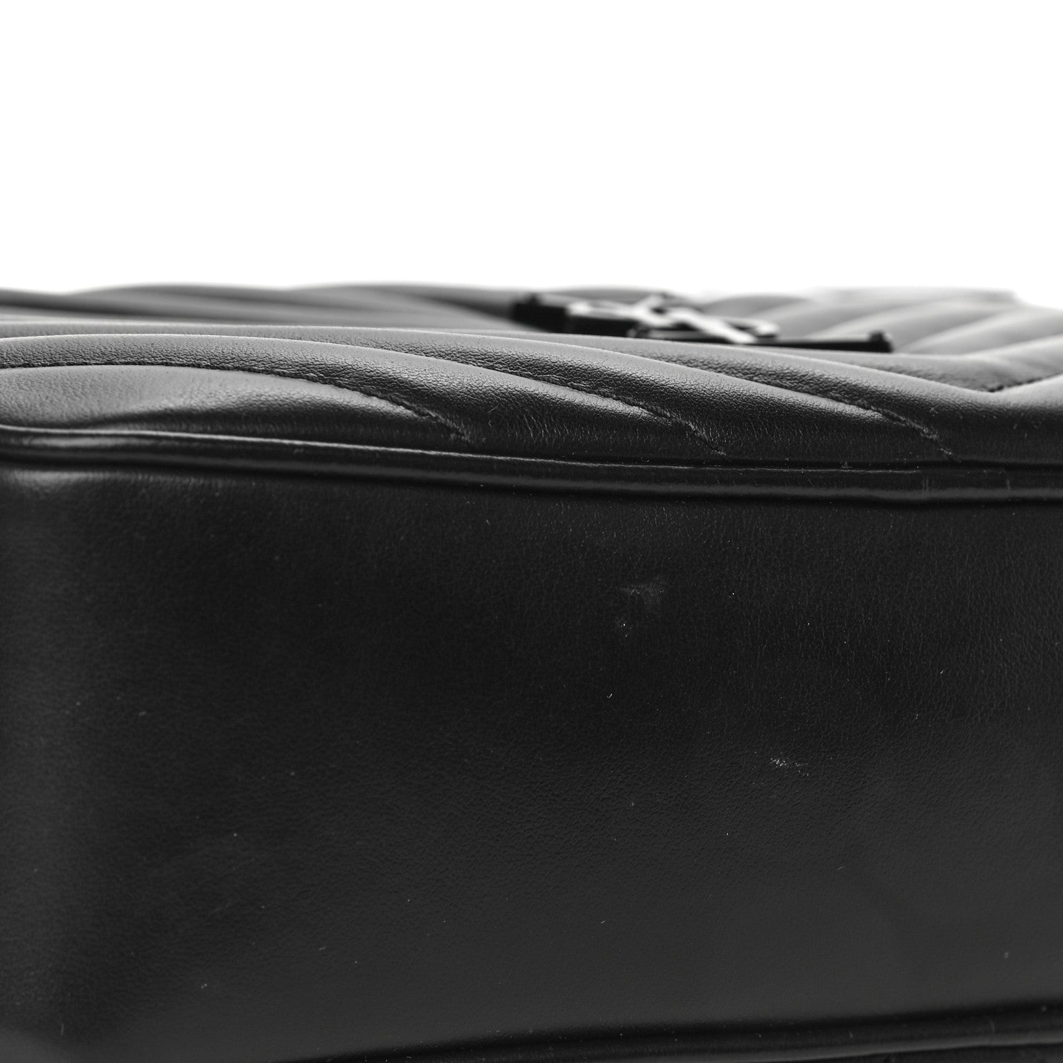 Saint Laurent Calfskin Matelasse Monogram Lou Camera Bag Black 13 of 15
