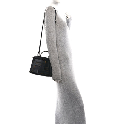 Fendi Nappa FF Mini Peekaboo Iconic Satchel Black Sunflower 2 of 10