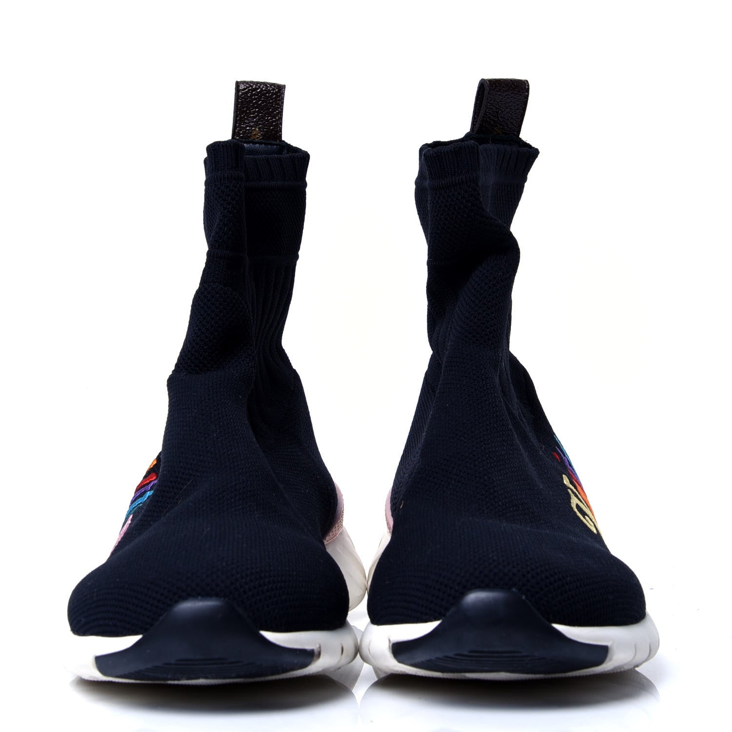 Louis Vuitton Stretch Fabric Aftergame Wave Sneaker Boots 38.5 Black 2 of 5