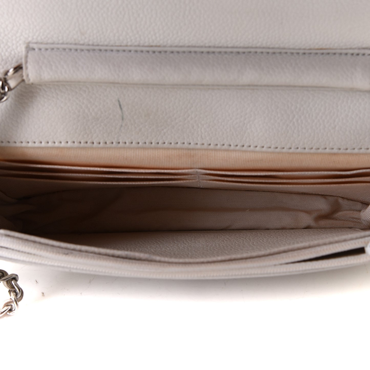 Caviar Timeless CC Wallet on Chain WOC White