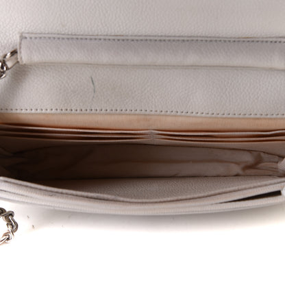 Chanel Caviar Timeless CC Wallet on Chain WOC White 6 of 10