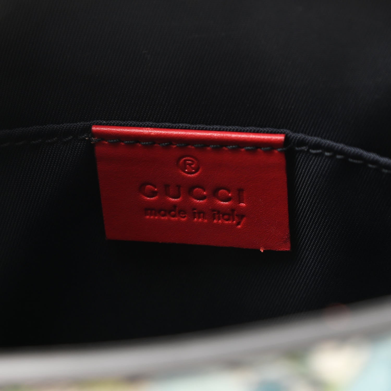 Gucci GG Supreme Monogram Blooms Large Cosmetic Case Beige Blue Navy Hibiscus Red 6 of 8