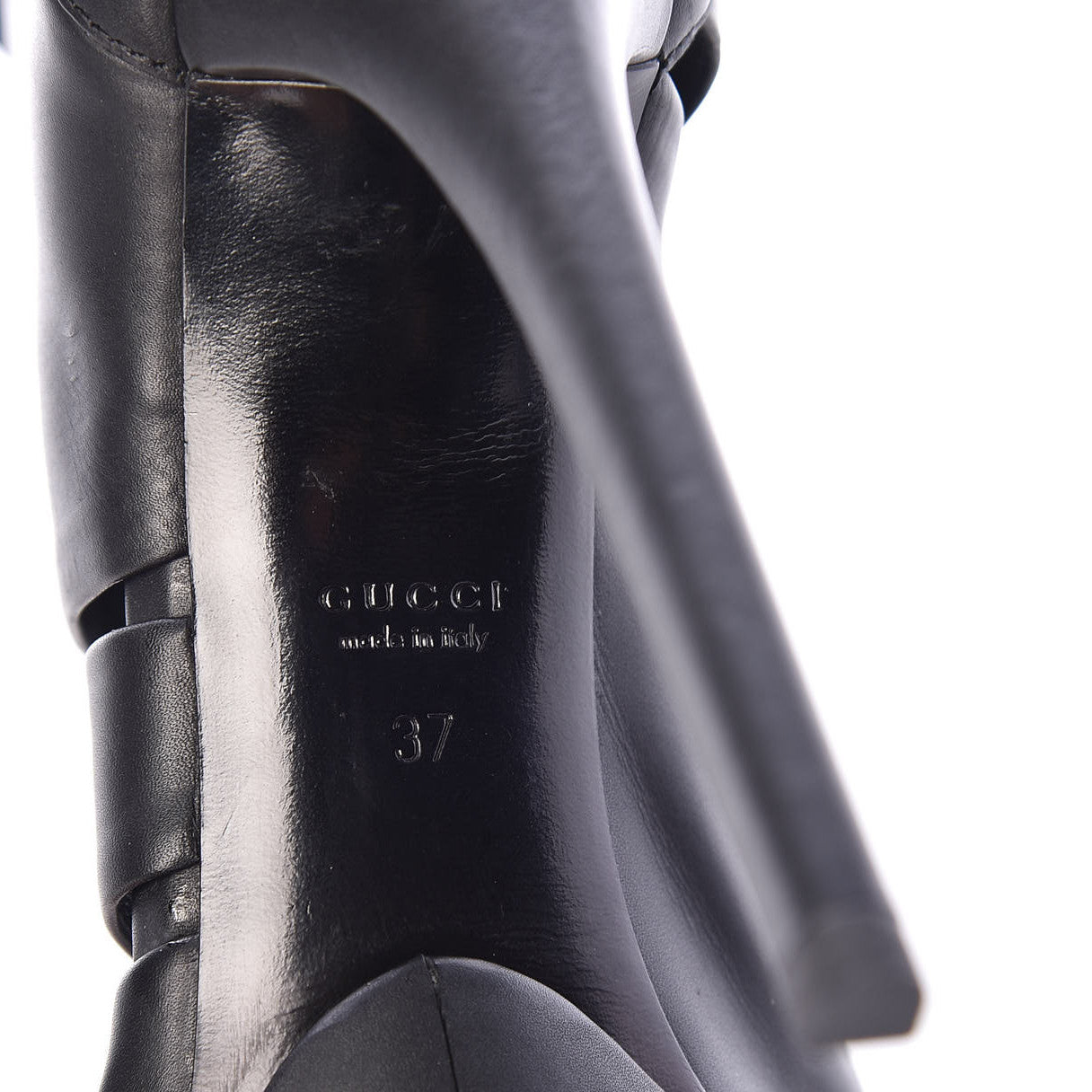 Calfskin Helena Tall Cutout Boots 37 Black