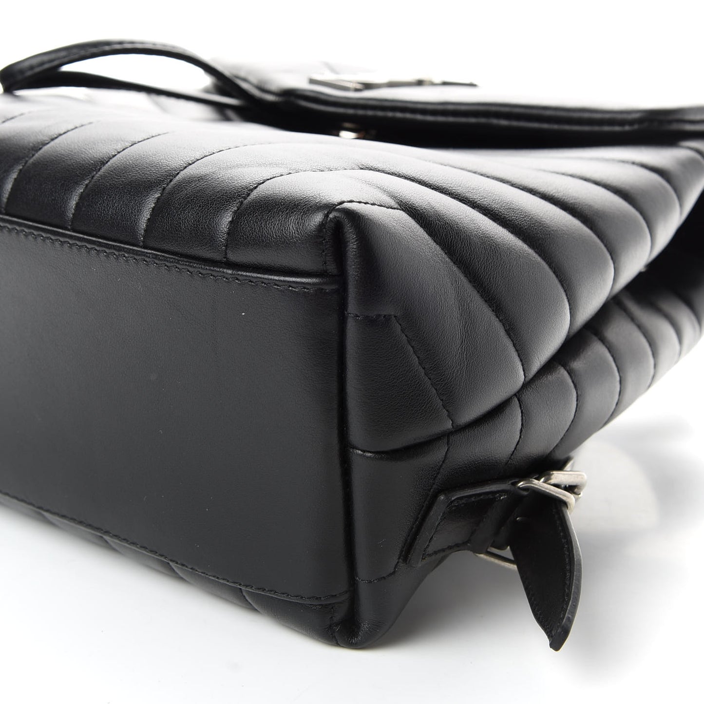 Calfskin Y Quilted Monogram Small Loulou Backpack Black
