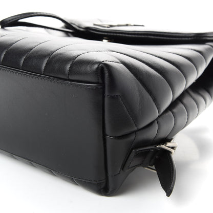 Saint Laurent Calfskin Y Quilted Monogram Small Loulou Backpack Black 7 of 8