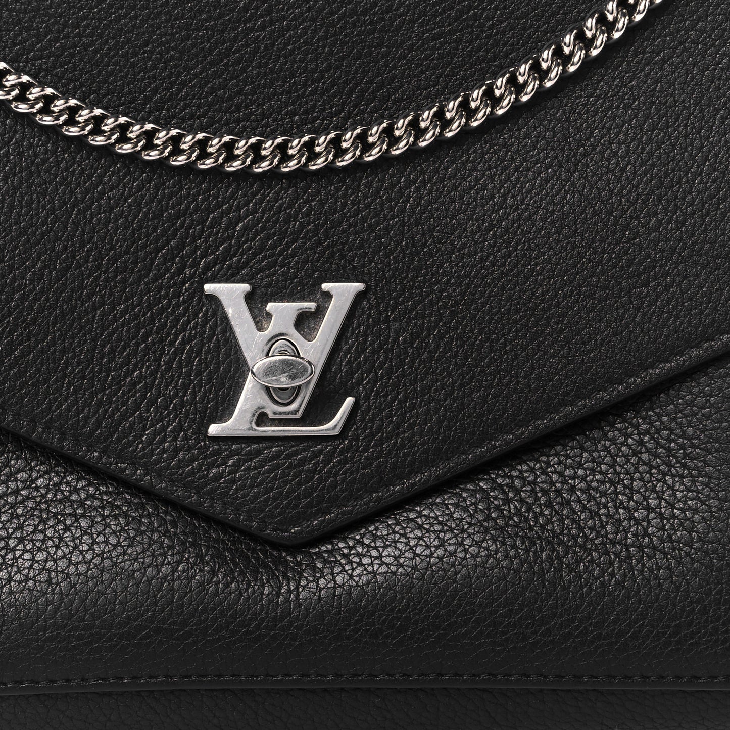 Soft Calfskin My Lockme Chain Pochette Black