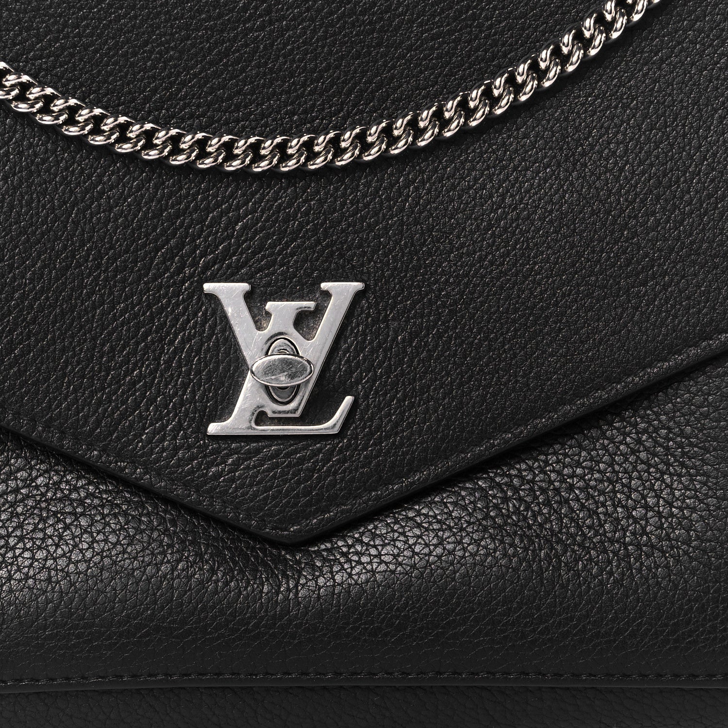 Louis Vuitton Soft Calfskin My Lockme Chain Pochette Black 7 of 10