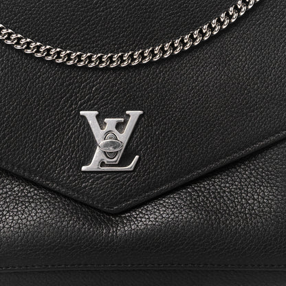 Louis Vuitton Soft Calfskin My Lockme Chain Pochette Black 7 of 10