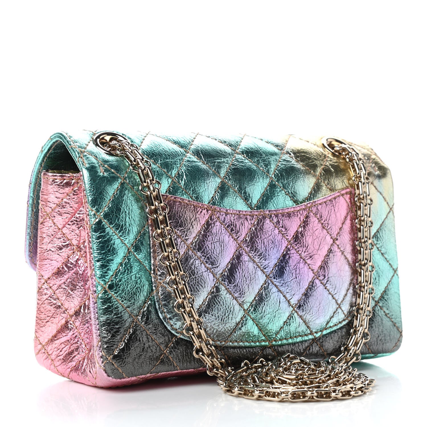 Chanel Metallic Goatskin Quilted Mini 2.55 Reissue Flap Multicolor 3 of 9