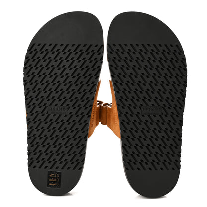 Hermes Suede Goatskin Womens Chypre Sandals 36 Naturel 5 of 9