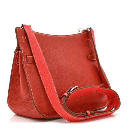 Hermes Taurillon Clemence Bi-Color Jypsiere 28 Sanguine Bougainvillea 3 of 11