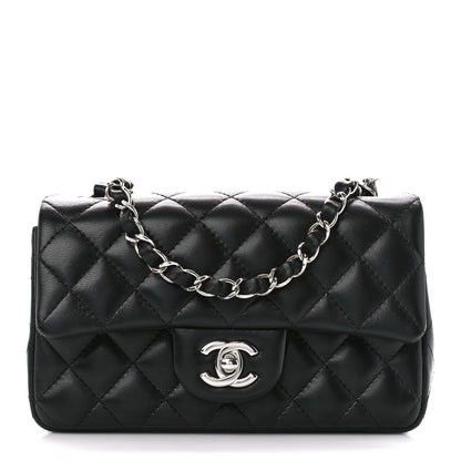 Chanel Lambskin Quilted Mini Rectangular Flap Black 1 of 12
