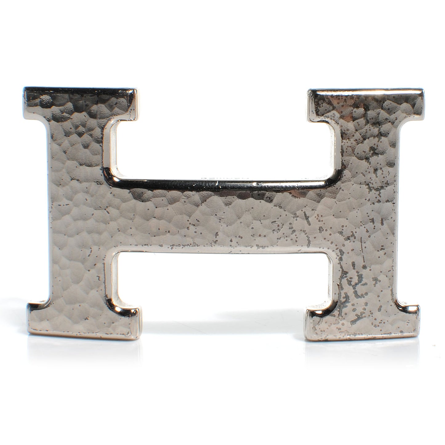 32mm Palladium H Belt Buckle Martelee Silver