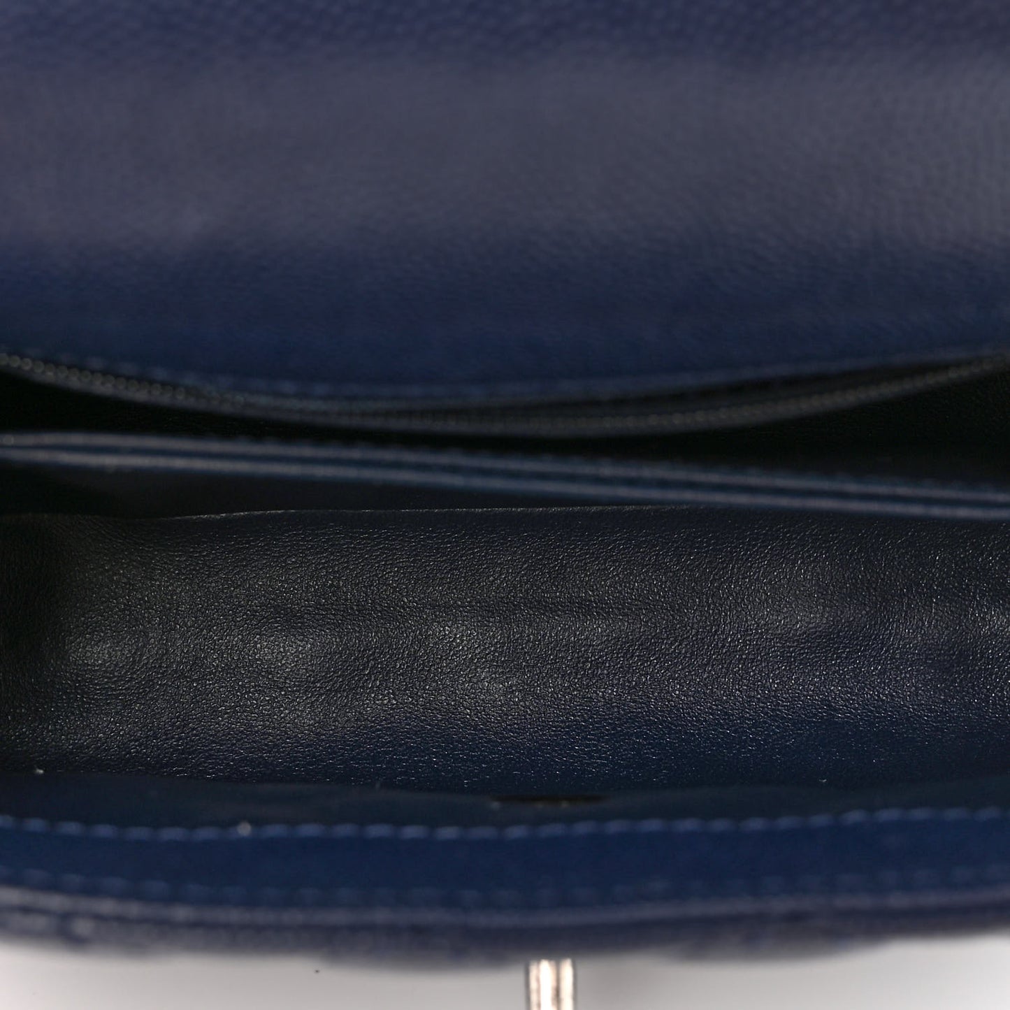 Caviar Lizard Embossed Quilted Mini Coco Handle Flap Dark Blue