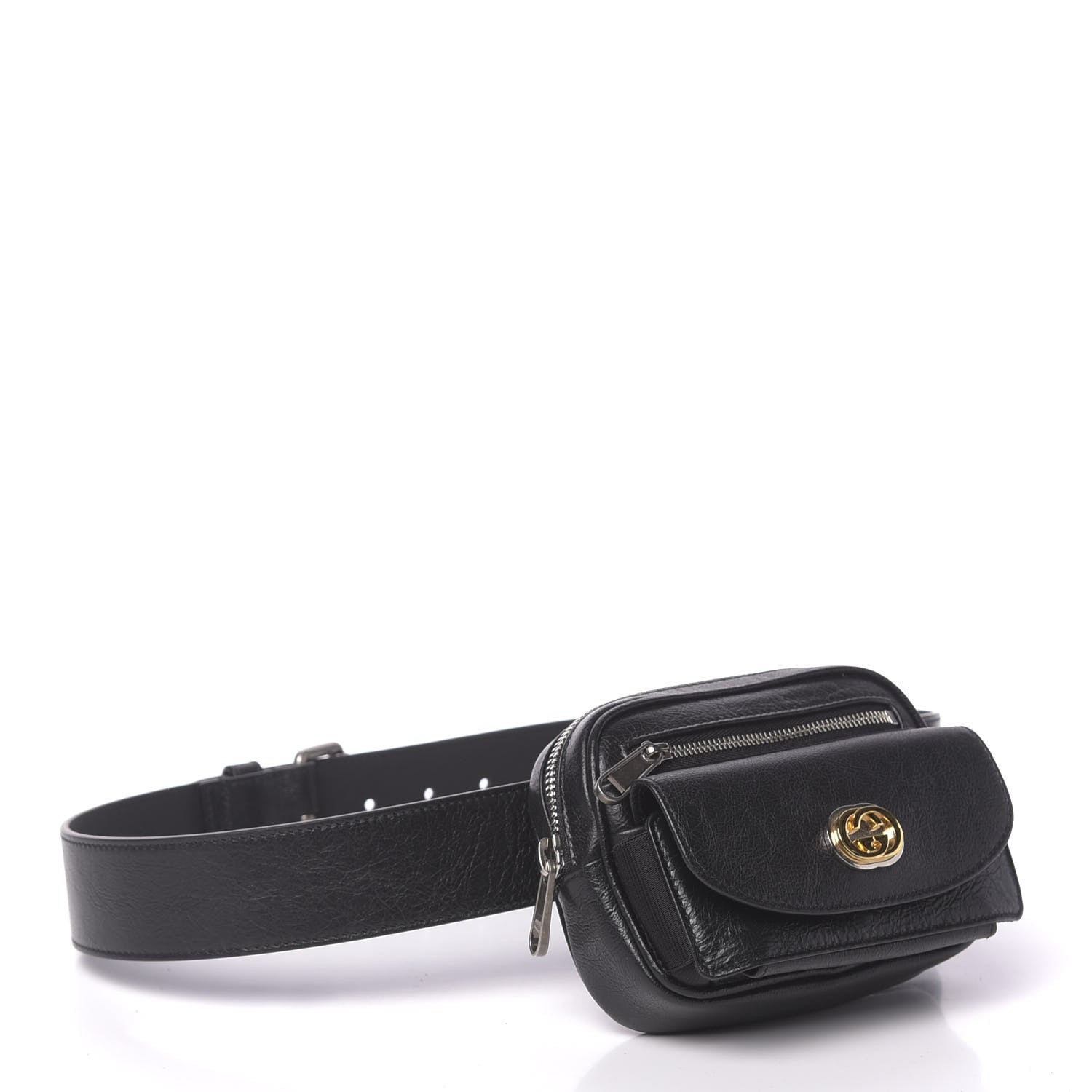 Gucci Fluffy Calfskin Mini Morpheus Belt Bag 80 32 Black 3 of 9