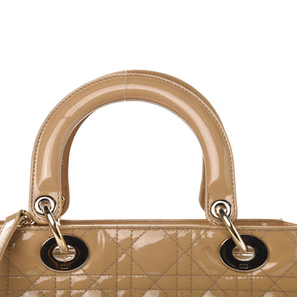 Christian Dior Patent Cannage Medium Lady Dior Beige 19 of 19