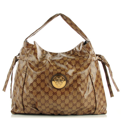 Gucci Crystal Monogram Medium Hysteria Tote Brown 1 of 7