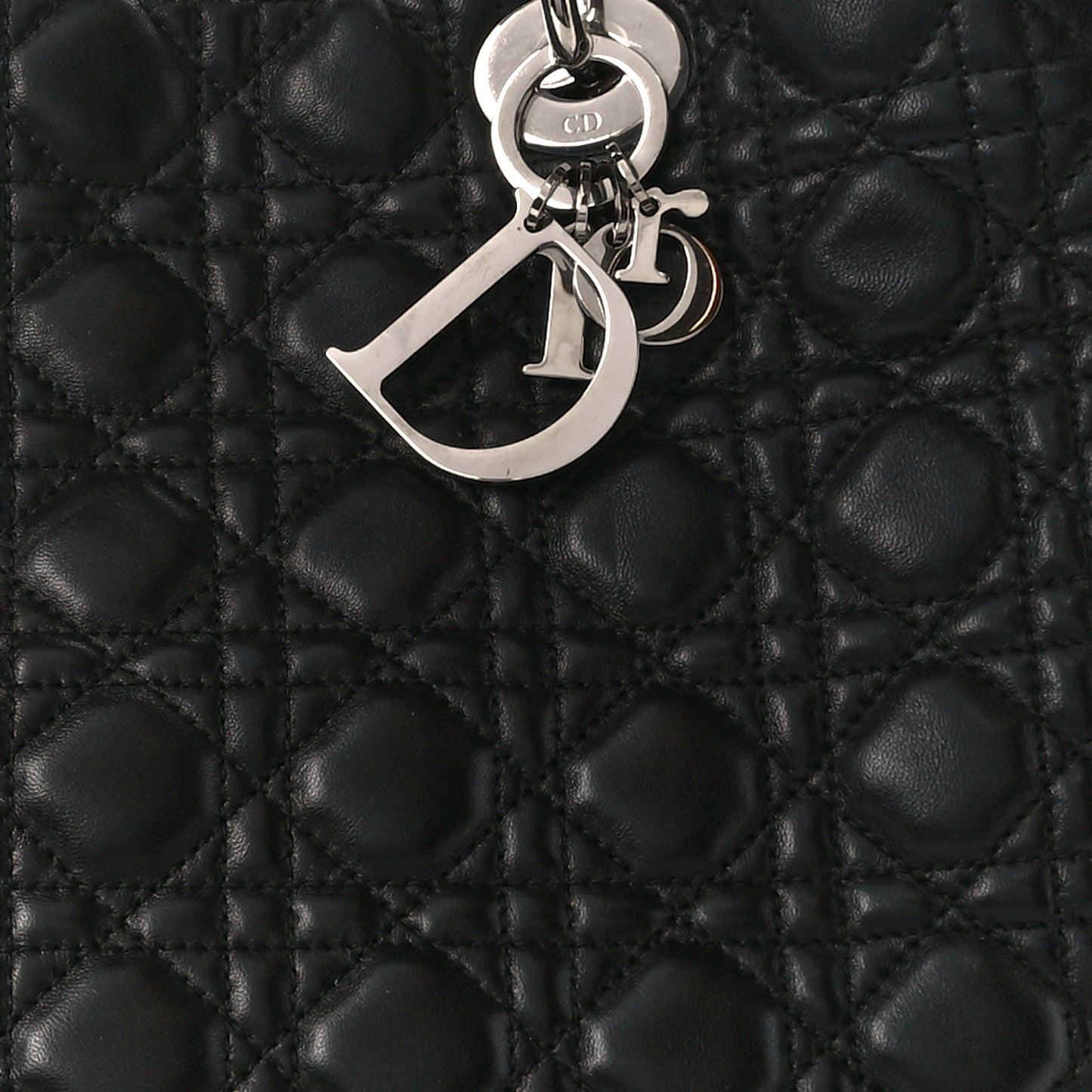 Lambskin Cannage Medium Dior Soft Shopping Tote Black