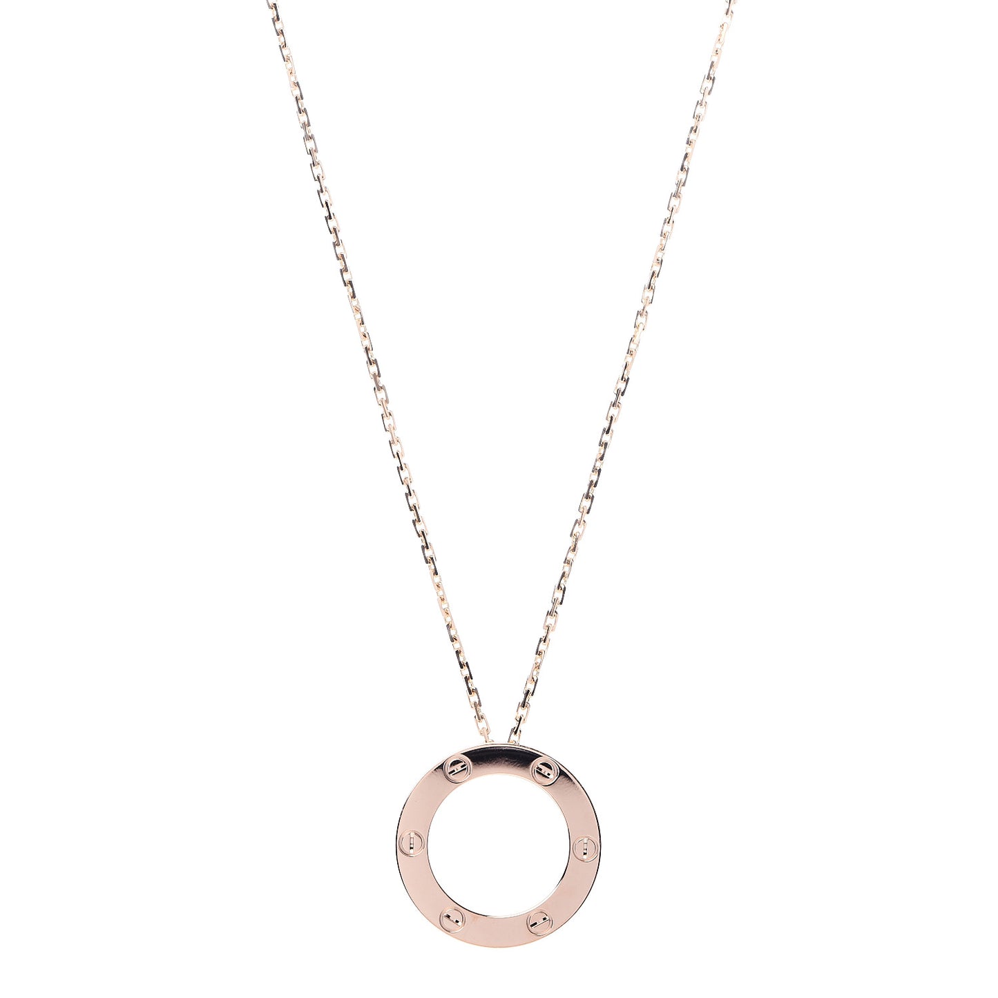 18K Pink Gold LOVE Pendant Necklace