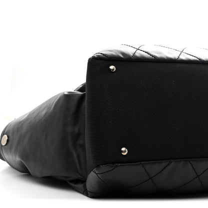 Chanel Coated Canvas Stitched XL Paris Biarritz Tote Black 12 of 14