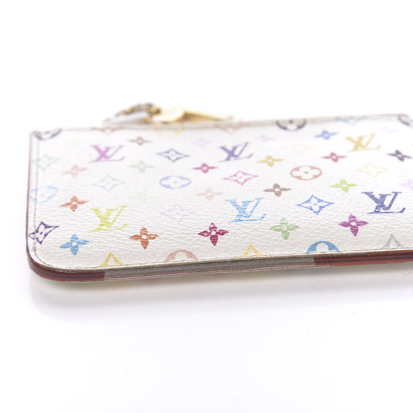 Monogram Multicolor Key Pouch White Litchi