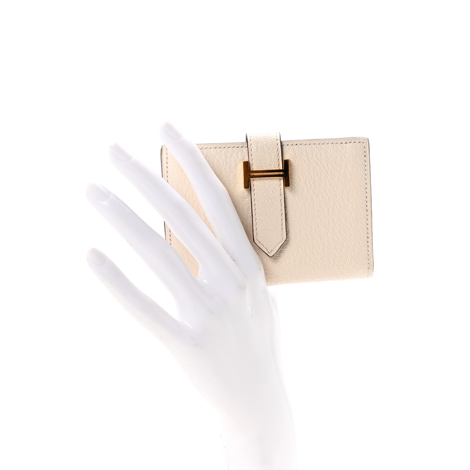 Hermes Chevre Mysore Mini Bearn Wallet Nata 2 of 6