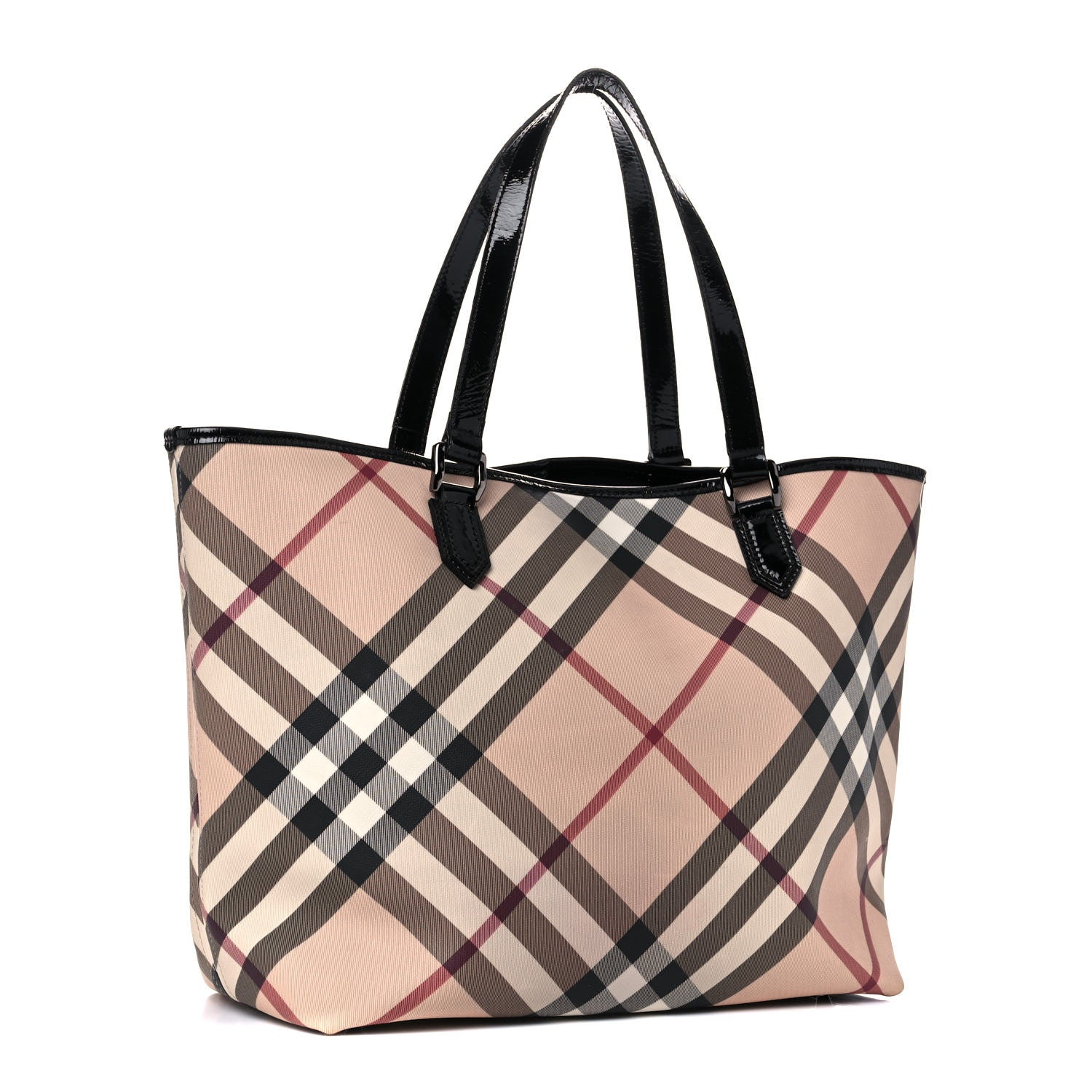 Burberry Supernova Check Small Nickie Tote Black 2 of 22