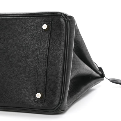 Hermes Taurillon Clemence Birkin 35 Black 9 of 12