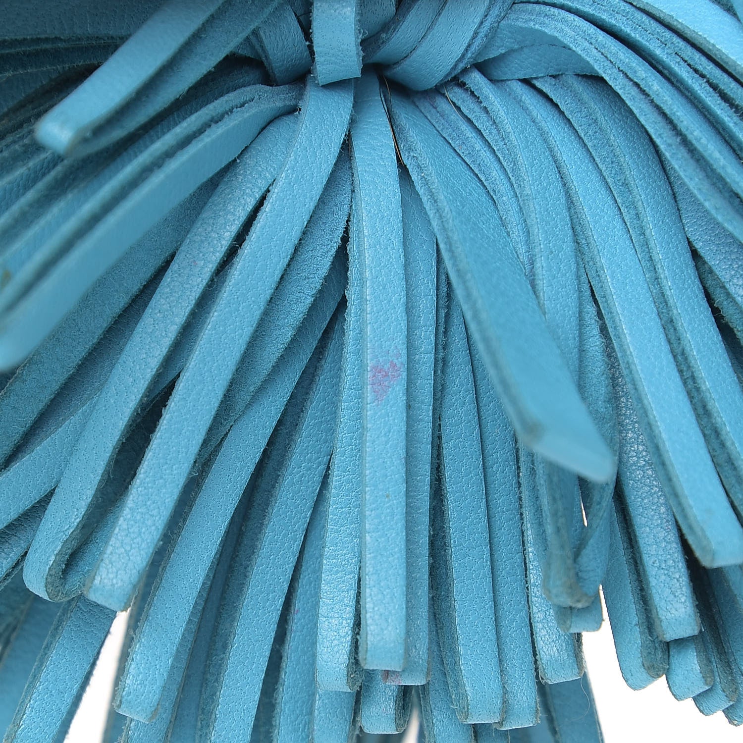 Hermes Lambskin Carmen Tassel Key Holder Bleu Azteque 5 of 7