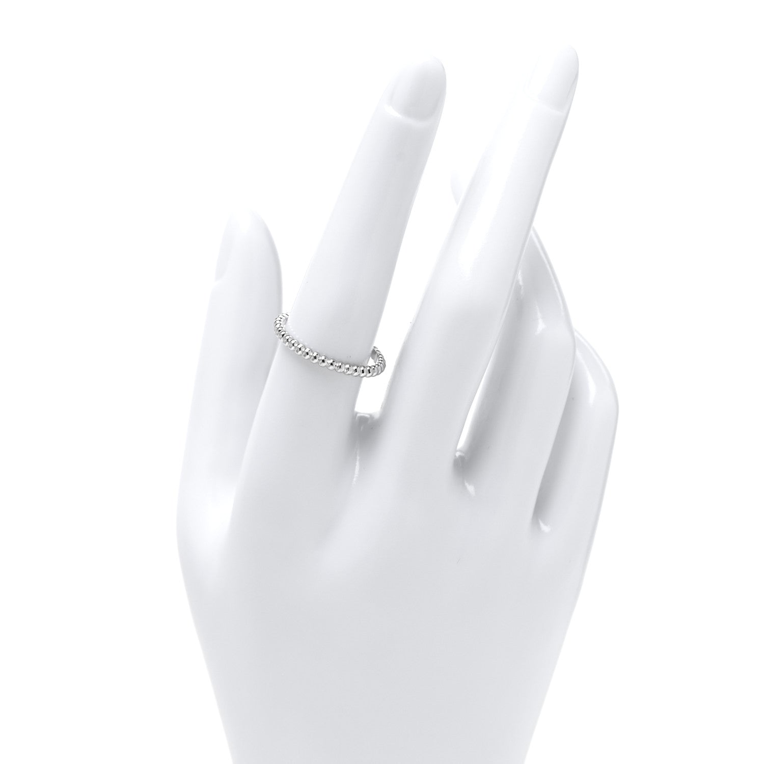Van Cleef & Arpels 18K White Gold Small Perlee Ring 57 8 2 of 5