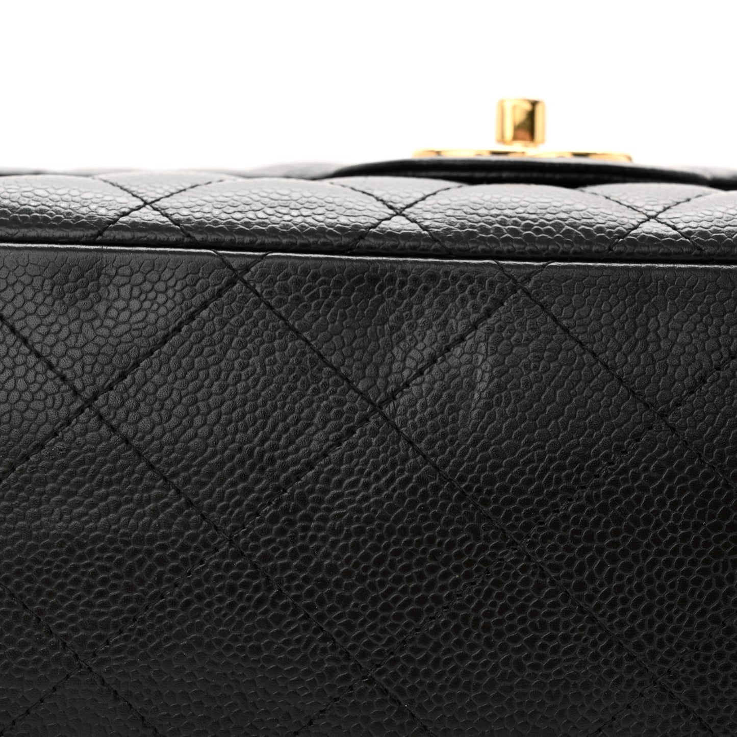 Caviar Quilted Maxi Double Flap Black